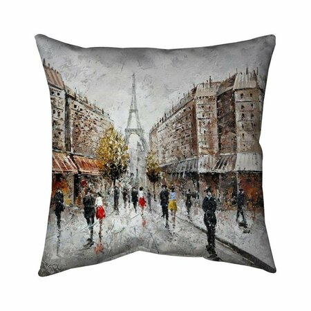 BEGIN HOME DECOR 26 x 26 in. Paris Busy Street-Double Sided Print Indoor Pillow 5541-2626-CI28